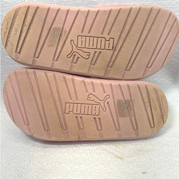 Puma Cool Cat 2.0 Pink Rose Padded Slides girls sz 13 - Picture 4 of 5